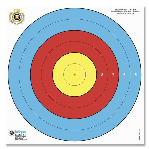 10x target face 50cm, target, archery, ring 5-10 nylon thread